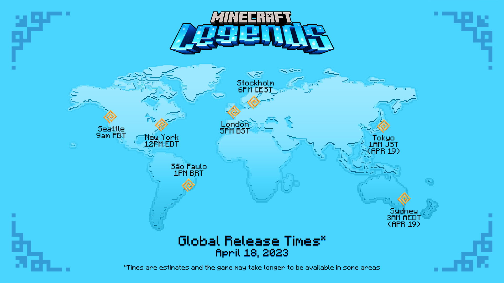 map of minecraft legends release date times